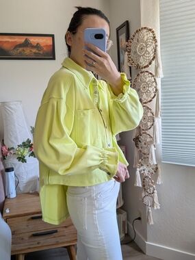 Free People Cudoroy High-low Shacket Size Small